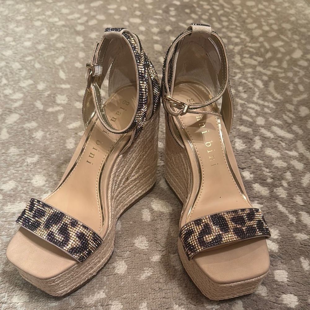 Animal Print Wedge Sandals